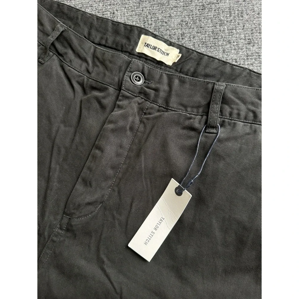 Mens Taylor Stitch Foundation Slim Organic Pants NWT Faded Black , Size 36x34